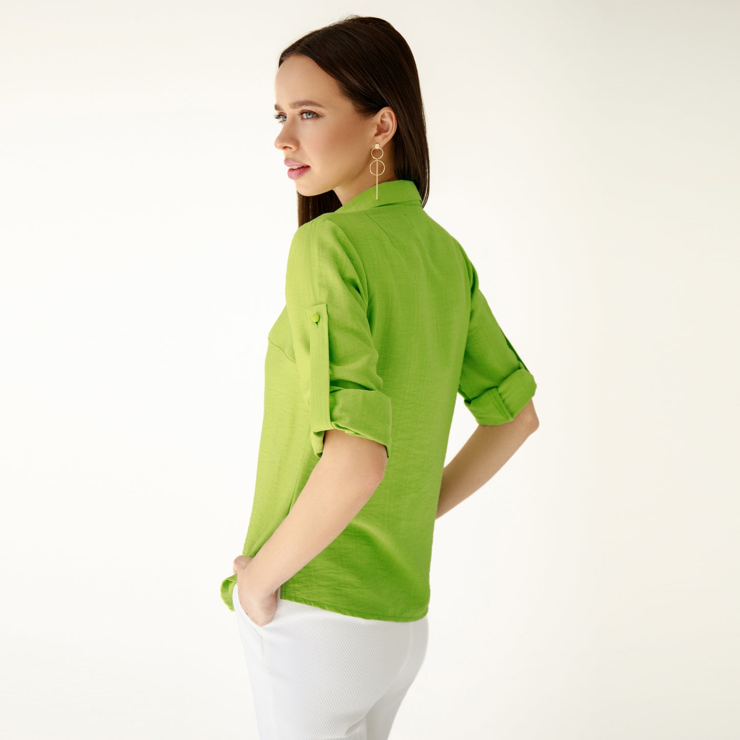 Green Natural Fitted Shirt