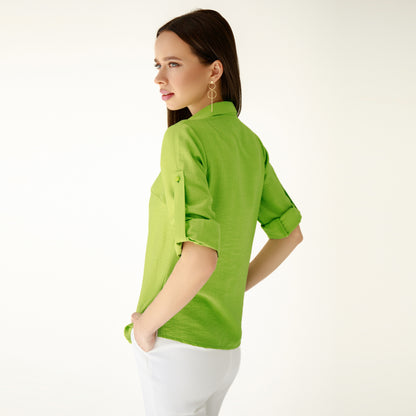 Green Natural Fitted Shirt