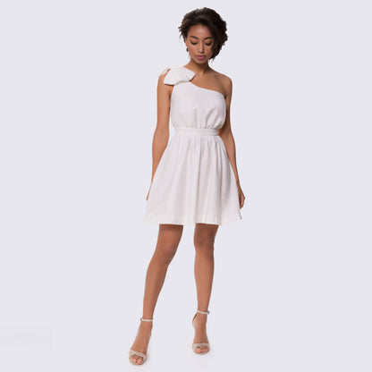 White one shoulder dress