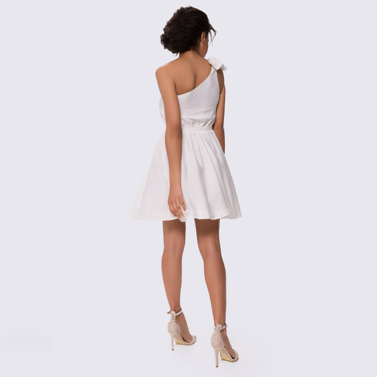 White one shoulder Mini Dress