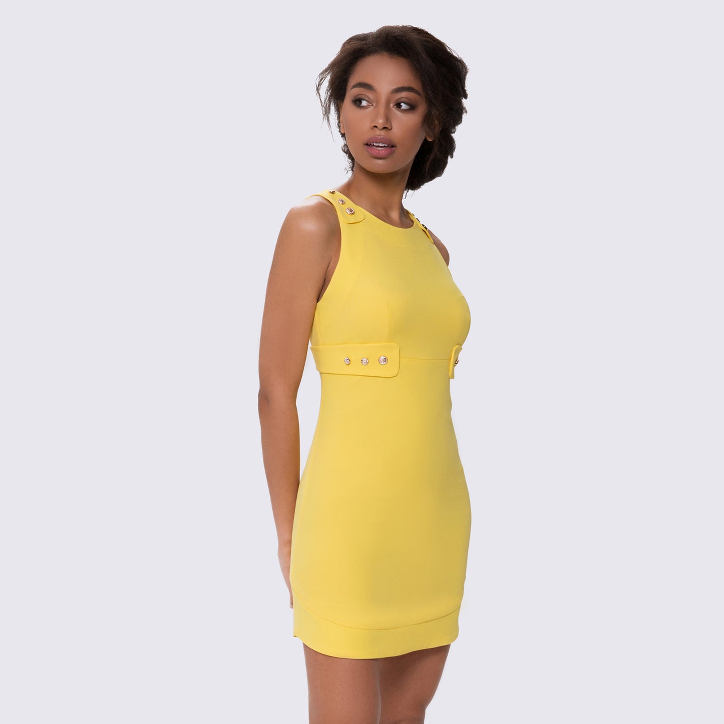 Yellow mini dress