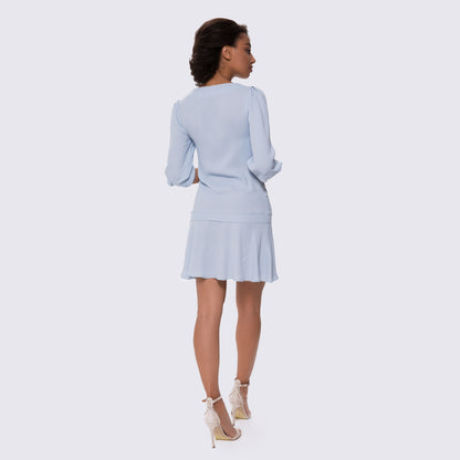 Sky Blue Natural Mini Dress