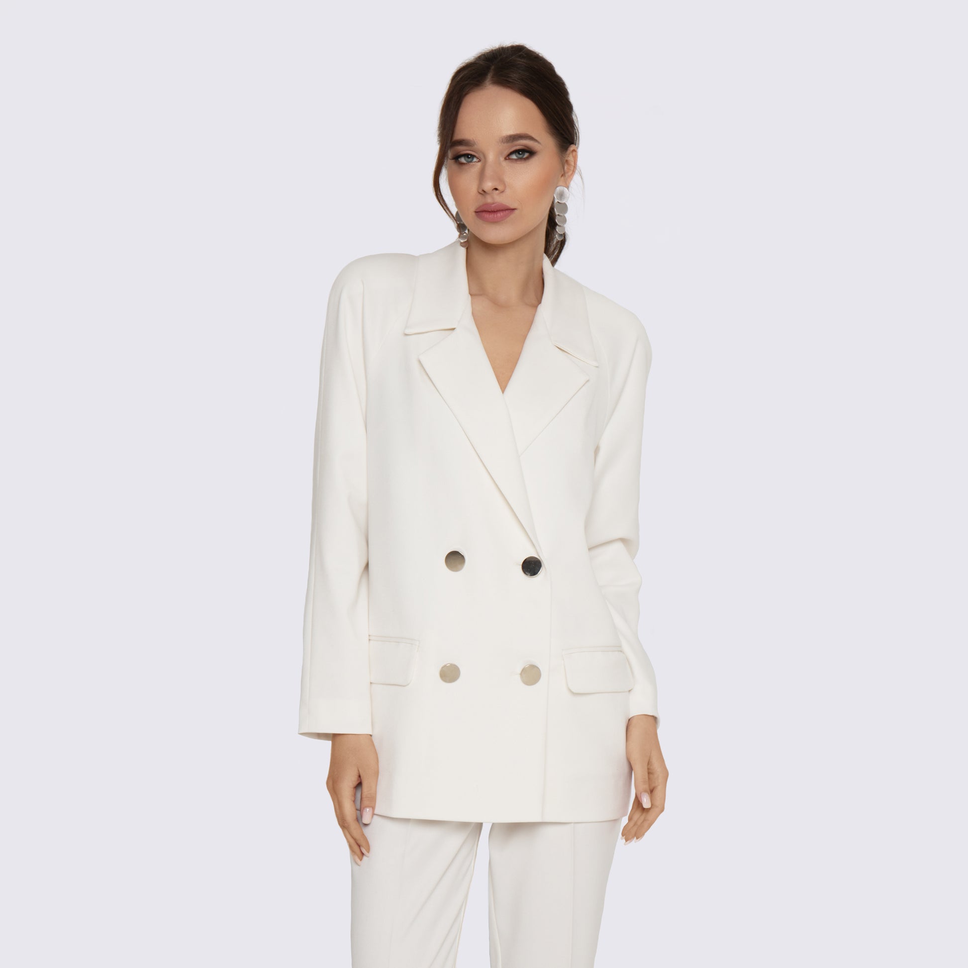 White Elegant Pant Suit