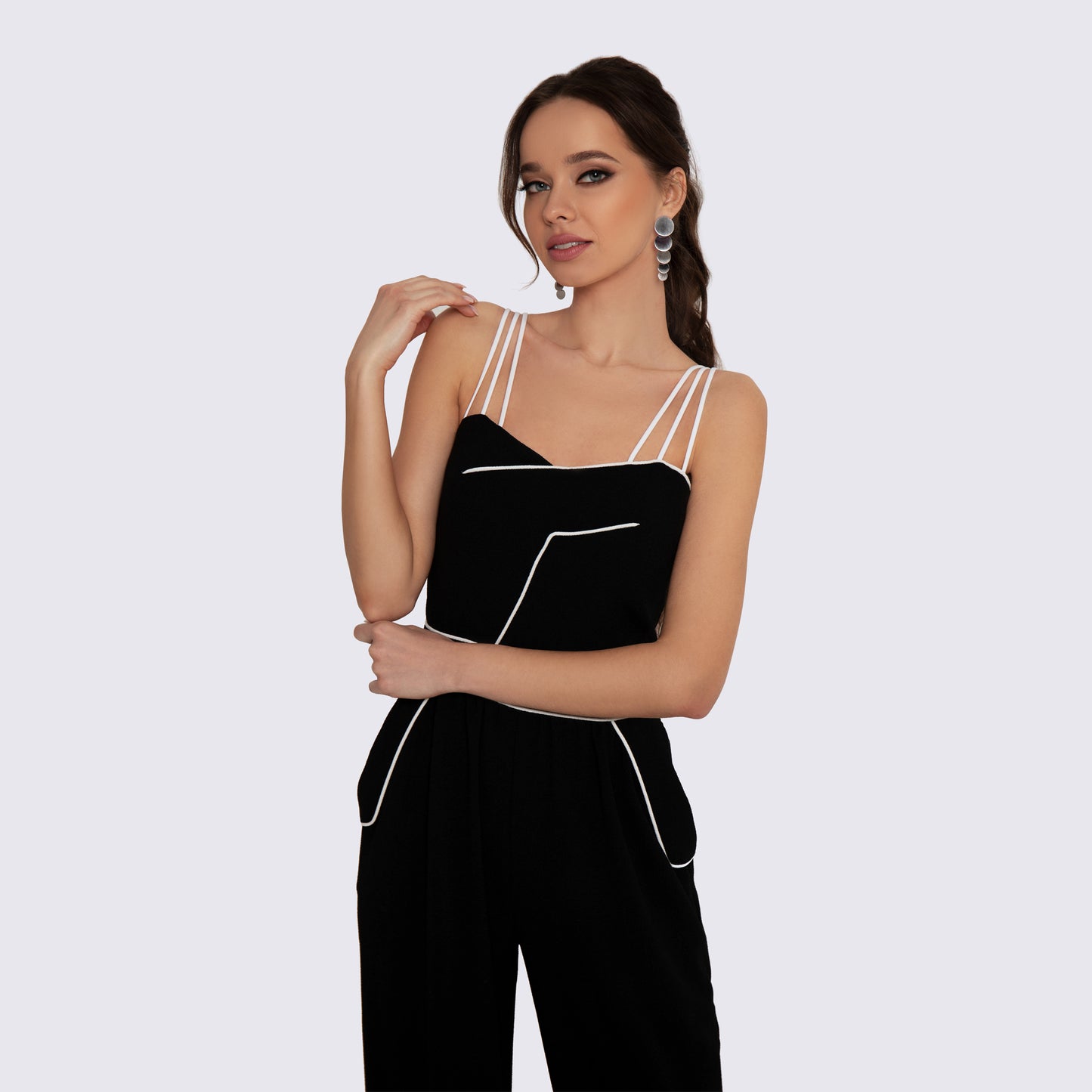 Black Jumpsuit with Wide Pants