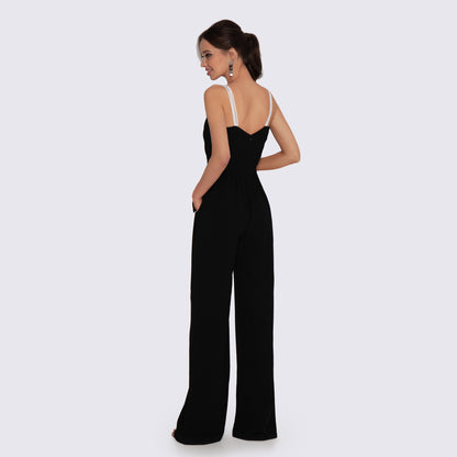 Black Jumpsuit with Wide Pants