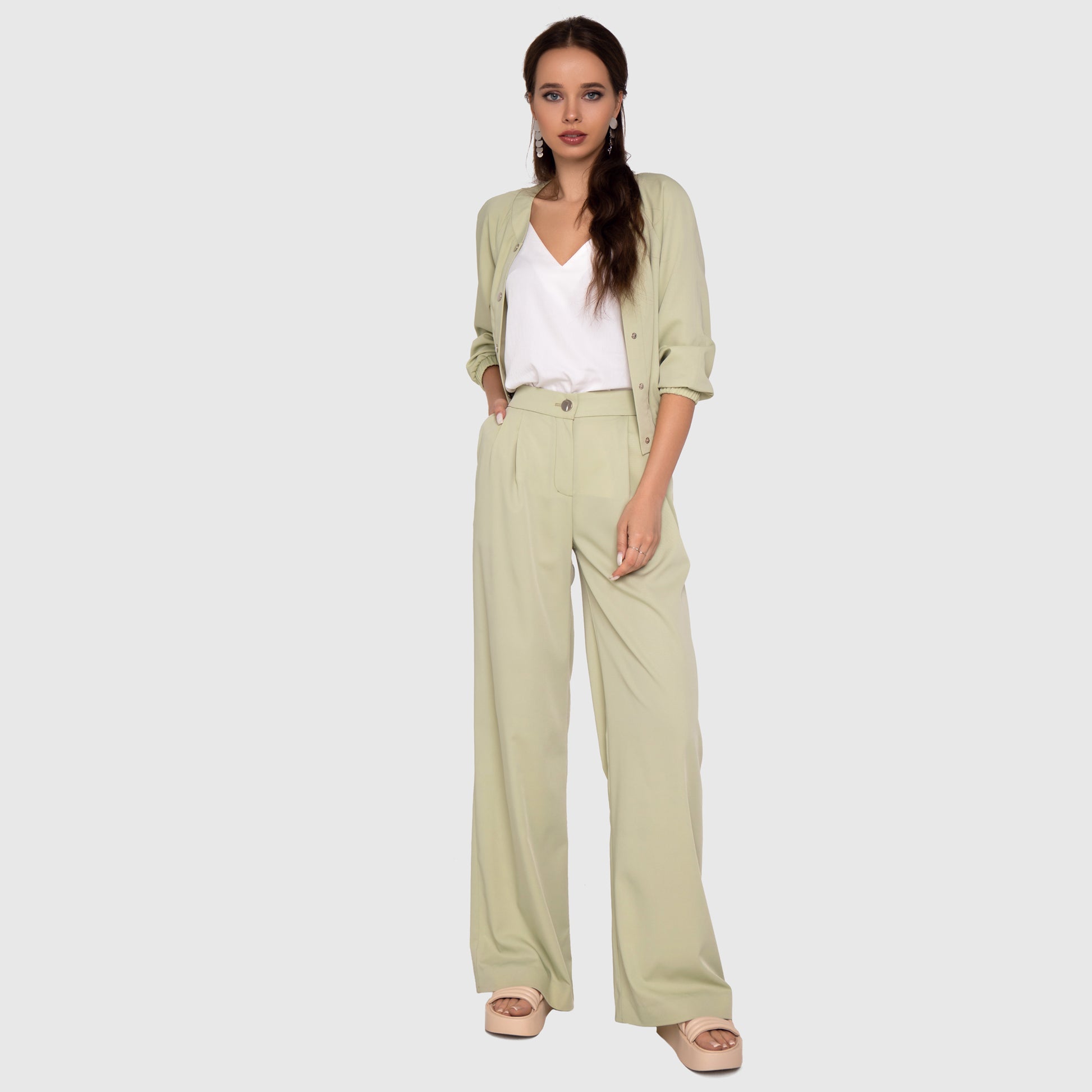 Olive Green Palazzo Pants