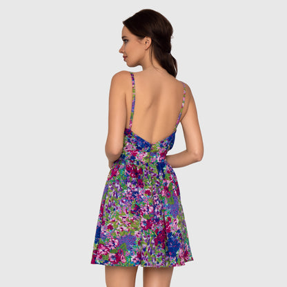 Floral print open back Dress