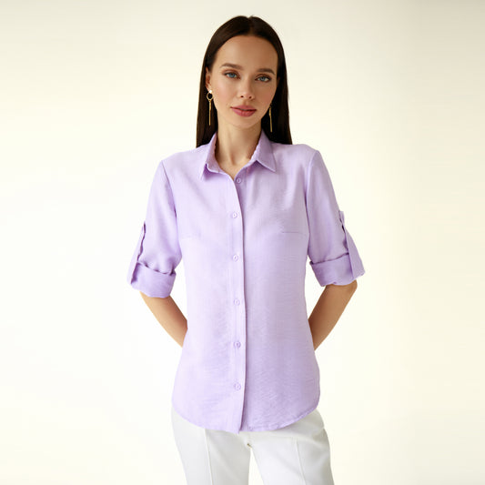 Lilac Natural Fitted Shirt