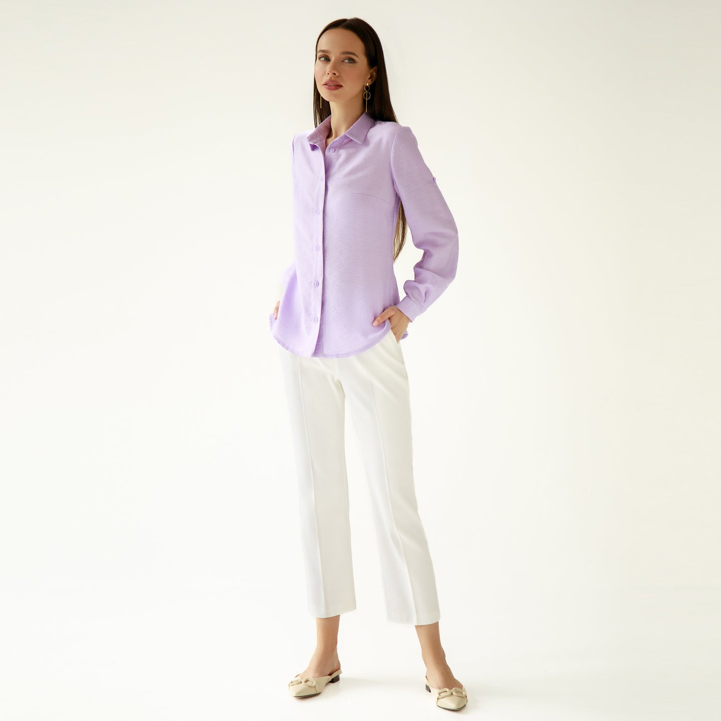 Lilac Natural Fitted Shirt