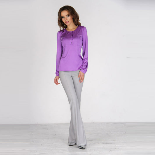 Light gray flared pants