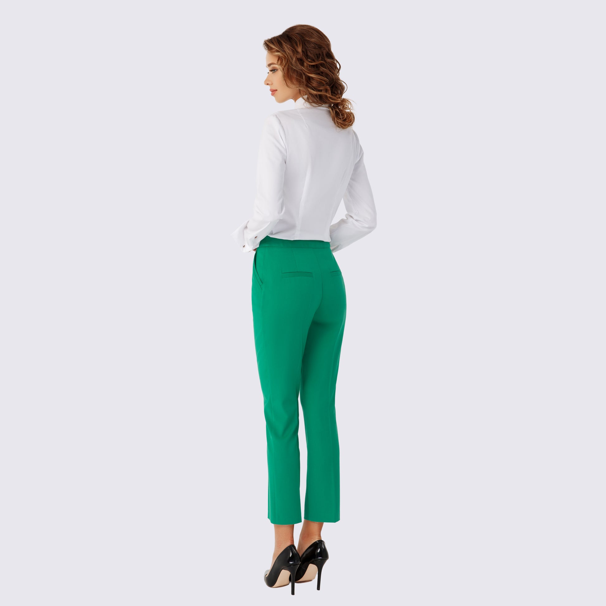 Green Cropped Pants