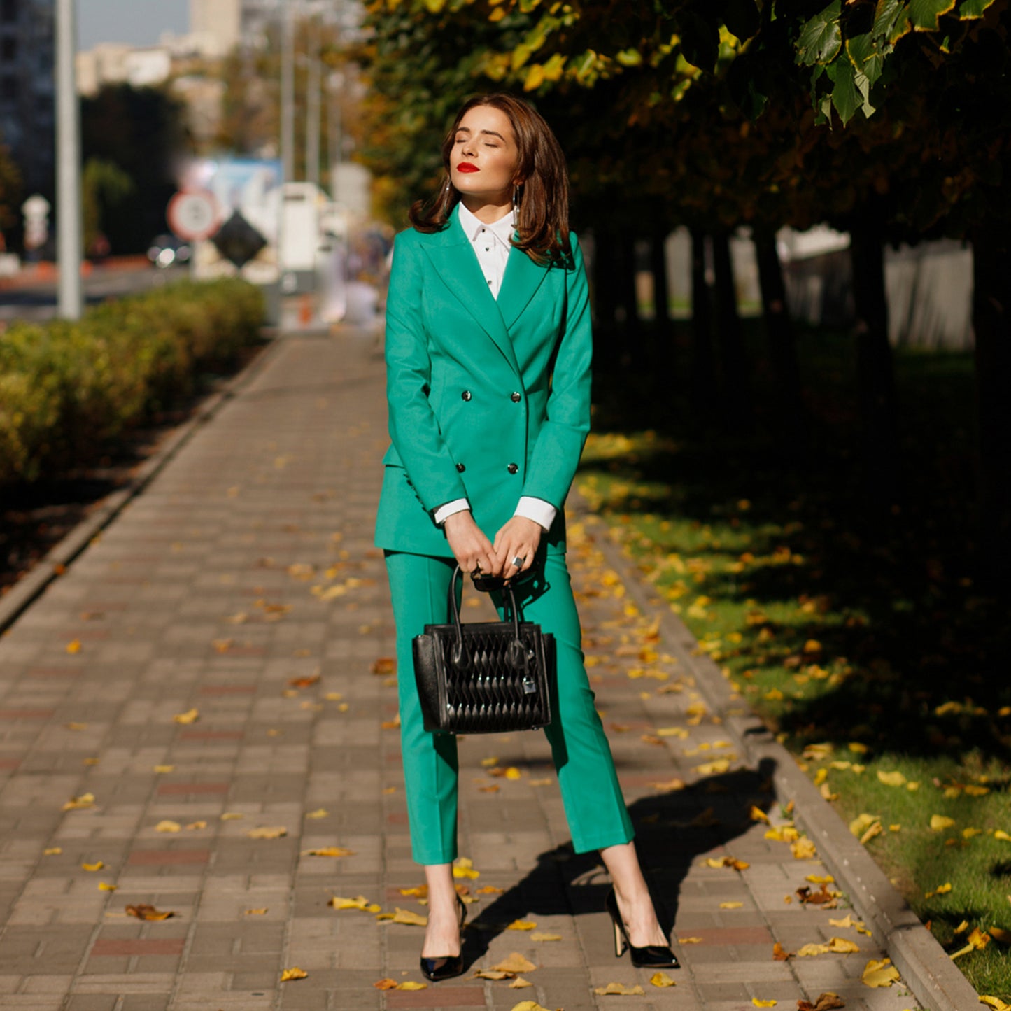 Green Classic Pantsuit