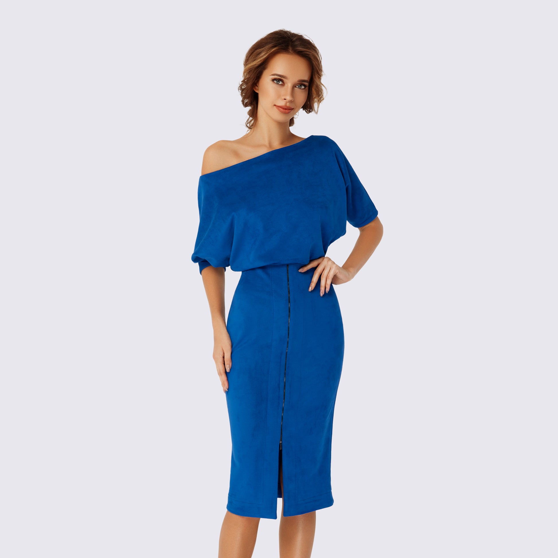 Royal Blue Suede Dress