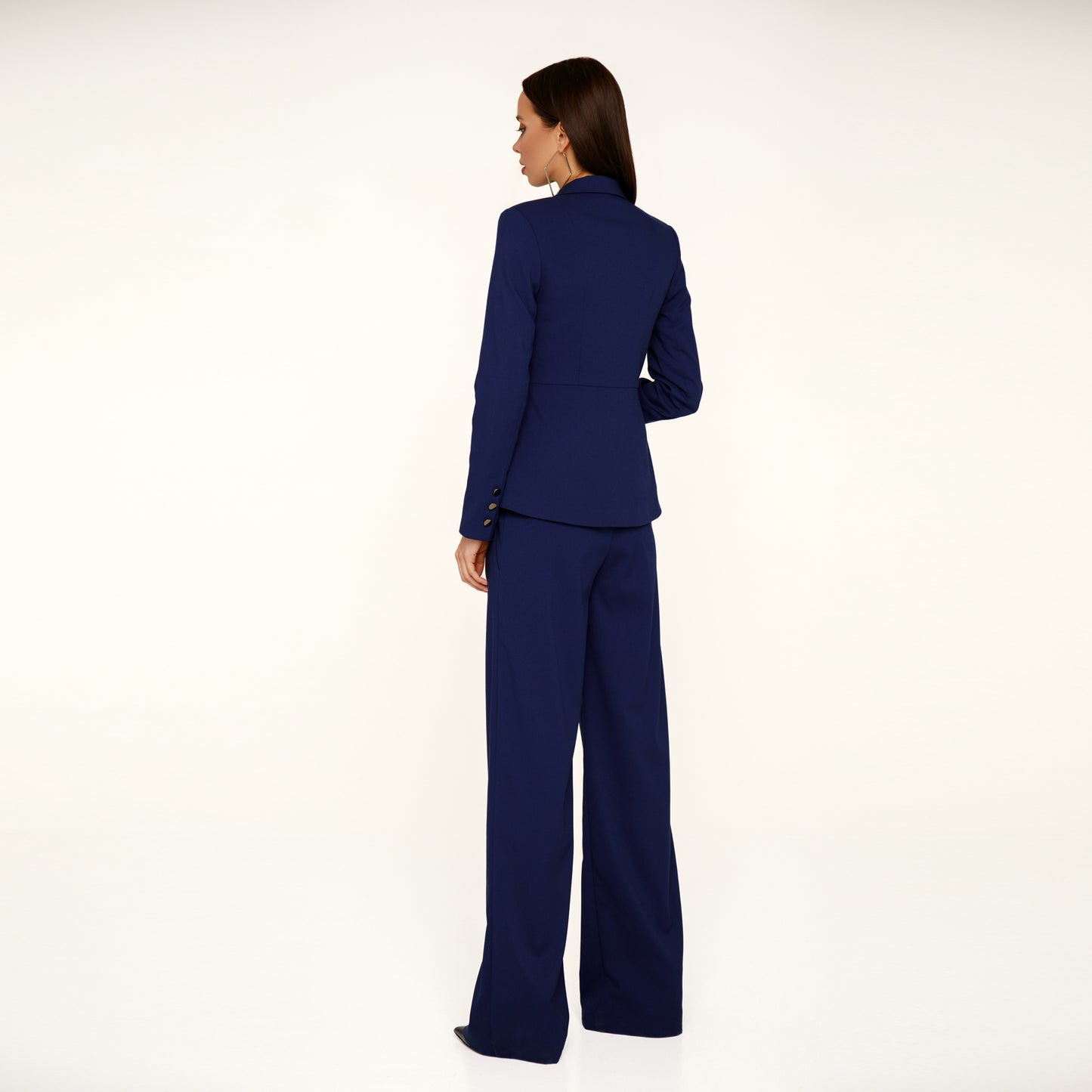 Navi blue low rise palazzo pants