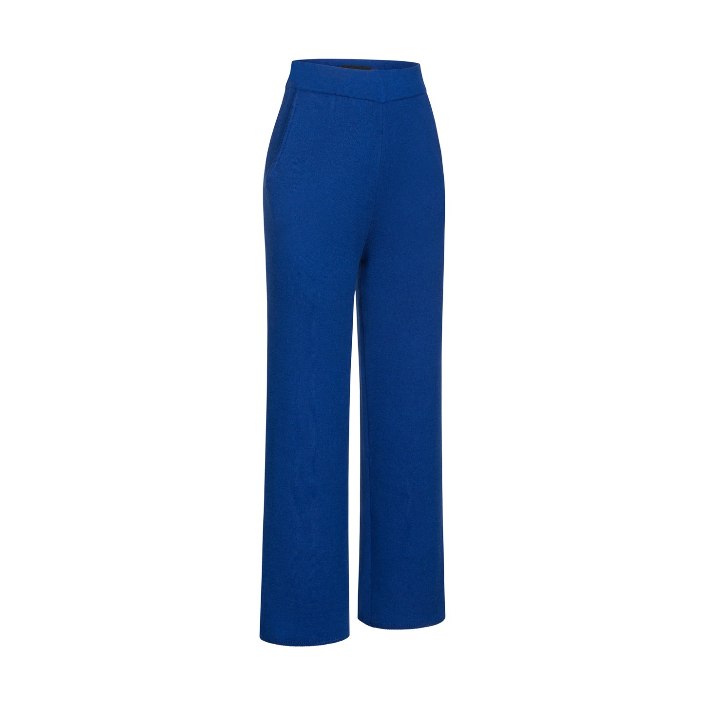 Royal blue knitted  pants with pockets