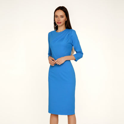 Sky blue sheath dress