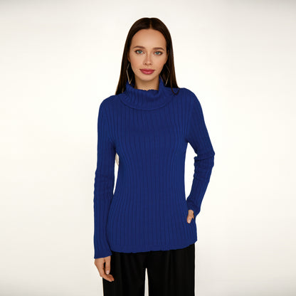 Royal blue sweater with a collar