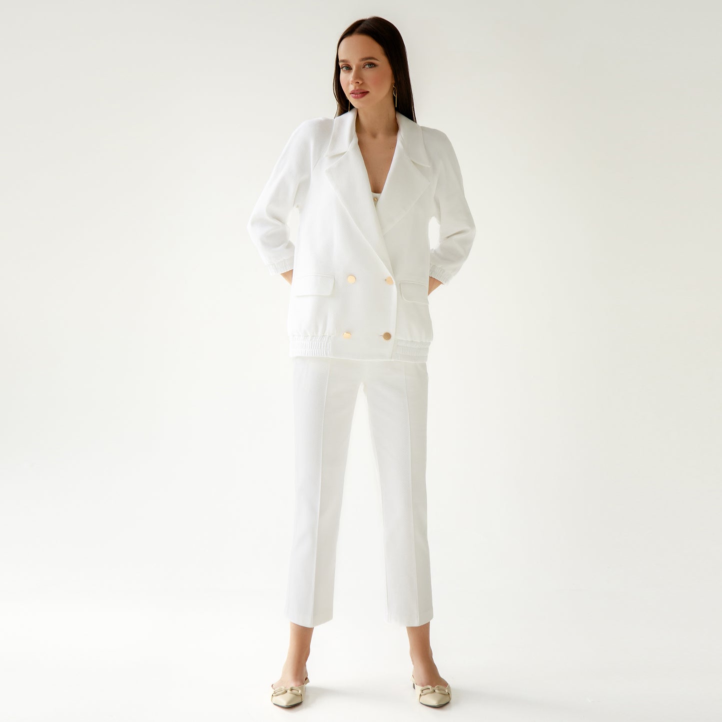 White Natural Pantsuit