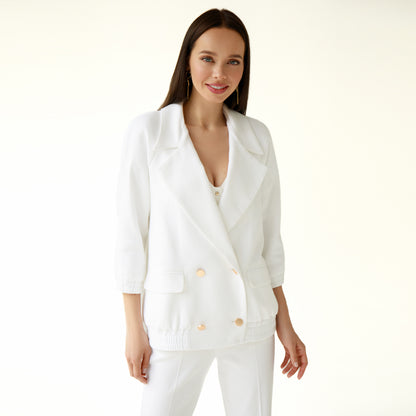 White Natural Pantsuit